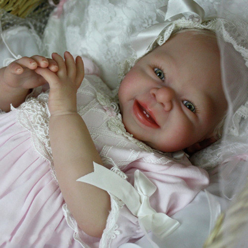 21''Alla's Babies Reborn Baby Doll Girl Sweet&sassy, Bonnie Brown IIORA