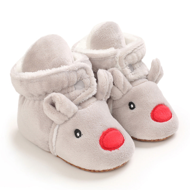 Cute Elk Plush Soft Soles Shoes for 20-24 Inches Reborn Dolls