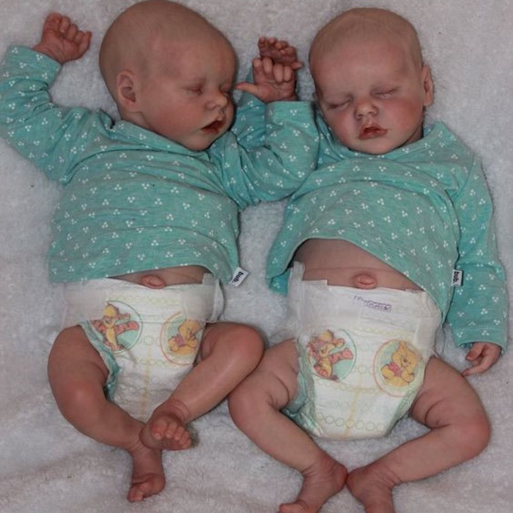 17"Amazing twins reborned by Kelly Dudley.