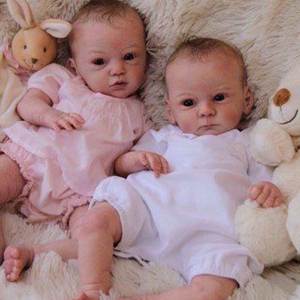 21'' Realistic Twin Brothers Little Reyna and Kyra Reborn Baby Doll Boy