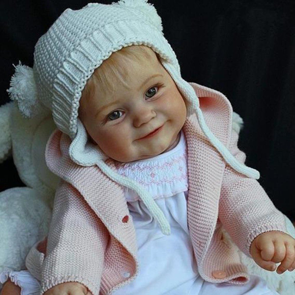 17 Inches Realistic Sweet Angelia Open Eyes Reborn Doll Girl - Maddie Series