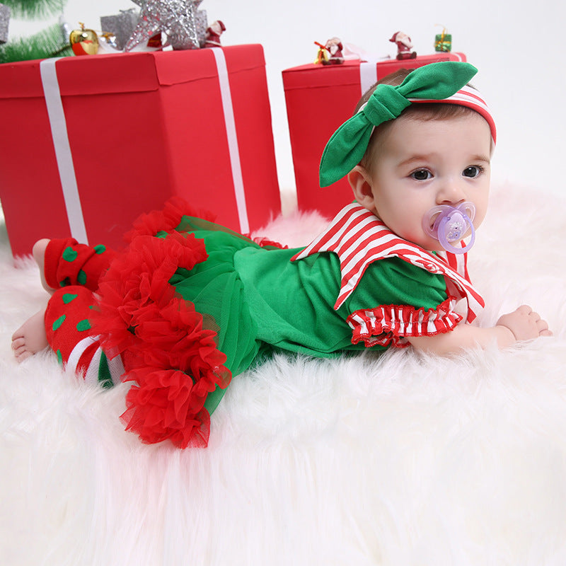 3-Piece Cute Christmas Dress for 21/22/23 Inches Reborn Dolls