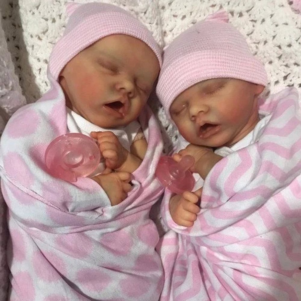 17'' Real Lifelike Twins Jorge and Tina Reborn Baby Doll Gril