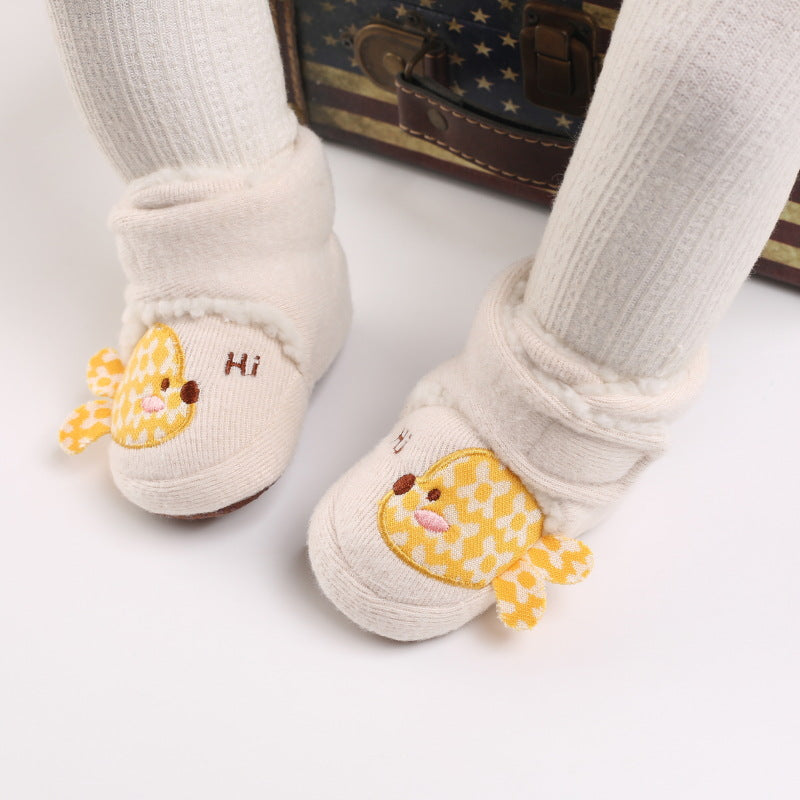 Cute Cartoon Plush Soft Soles Shoes for 20-24 Inches Reborn Dolls