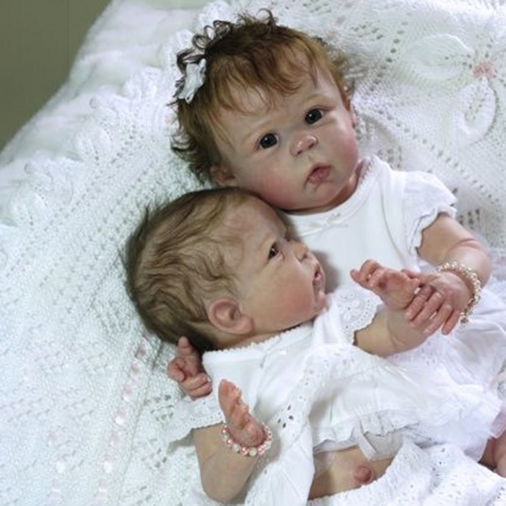 21'' Real Lifelike Twins Ruby and Rylee Reborn Baby Doll Gril